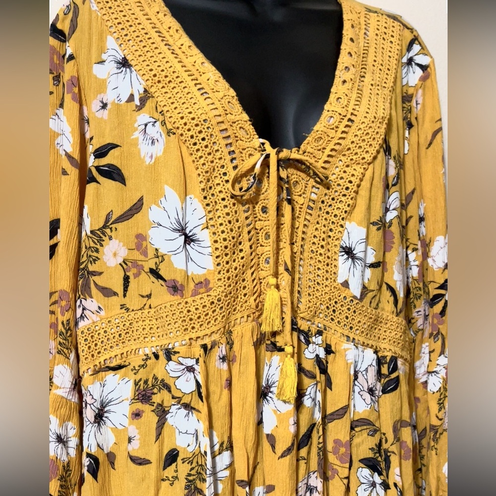 🌺TORRID Babydoll Gauze Crochet Top🌺 - Picture 8 of 14